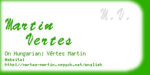 martin vertes business card